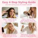 Go Brush Pro for Short Hair - 2026 Upgraded Cordless hair Straightening Brush, 4 Temperature Settings, Fast Heat, MCH Ceramic Care, 4000mAh Rechargeable Straightener for Frizz-Free Styling (pink)