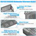 UPGRADED 8531233 WP8562043 Dishwasher Silverware Basket Compatible with kitchenaid Kenmore Whirlpool Dishwasher Silverware Basket WP8531233 8562043 Dishwasher Utensil Basket Universal Cutlery Basket