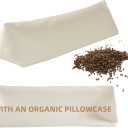 LOFE Buckwheat Pillow - Adjustable Buckwheat Neck Pillow(17x6) to Provide Firm Support, Neck Roll Pillow for Side and Back Sleepers, Bolster Pillow with Organic Pillowcase, Triangle Pillows