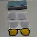 HiBloks 4Pcs Polarized Clip-on Compatible with Ray-Ban Meta Wayfarer & Gen 2 (RW4008/RW4012 Large), Discoloration Clip for Rayban Meta Gen 2 Accessories (Dark Green, Night Vision Yellow, Black, Brown)