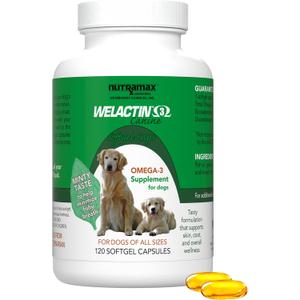 Nutramax Welactin 3 - Canine 120 - Softgel Caps, Welactin Omega-3 Skin and Coat Support