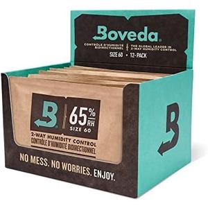 Boveda 65% Two-Way Humidity Control Packs For Aging & Long-Term Storage in Plastic & Wood Boxes – Size 60 – 5 Pack – Moisture Absorbers – Humidifier Packs – Individually Wrapped Hydration Packets