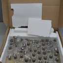 50 Set Mini Salt and Pepper Shakers Small Salt and Pepper Shakers Bulk Clear Glass Individual Tiny Spice Seasoning Holders for Home Restaurant Kitchen Table Wedding Party Supplies(Silver)