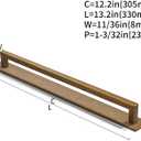 khtumeware 5 Pack 12 inch Hole Center Antique Brass Cabinet Pull with Backplate Solid Heavy-Duty Handles with Base Plate Cabinet Hardware Drawer Pulls Kitchen Cabinet