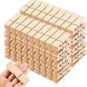 Kigley 150 Pcs Large Wooden Clothespins Extra Wide 2.83 Inches Length Sturdy Wooden Clothespin Heavy Duty DIY Clips for Laundry Hanging Clothes Craft Food Opened Bags Display DIY