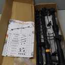 Adjustable Over-The-Door Garland Hanger, Heavy Duty Wreath Hanger for Front Door, No Nails or Screws Damage-Free, Fits Standard Door Frame Depths 34-42 Inch, Black