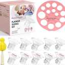 Flange Inserts 10PCS 13/15/17/19/21mm for 24mm Flanges/Shield of Most Pumps, Flange Sizing Kit Silicone Flanges Insert, Breastfeeding Essentials Kit for New Moms