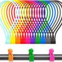 Magnetic Cable Ties Silicone 9 Inch Reusable Magnetic Twist Ties for Cord Cable Organizer and Bundling, Can Be Use in Home Office School Outdoor (10 Colors-20 Pack)
