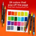 ARTISTRO 24 Acrylic Paint Markers - Paint Pens for Drawing, Brush + Fine Tips - For Fabric, Rock, Glass, Wood, DIY - Art & Craft Supplies for Adults, Teens, Kids - Teacher Appreciation Gift