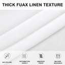Hiasan Round Linen Table Cover 50 Inch - Wrinkle and Stain Resistant Washable Polyester Fabric Table Cloth for Dining Room Kitchen Party, White