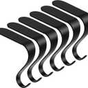 URATOT 6 Pieces Black Christmas Stocking Holder Metal Mantel Stockings Hangers Christmas Stocking Clips for Christmas Party Decoration