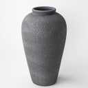 Large Ceramic Flower Vase 11 Inches, YBX Black Rustic Ceramic Vase, Decorative Farmhouse Tall Vase for Home Decor, Living Room, Bedroom, Centerpieces, Console, Wedding, Table Decorations, Black