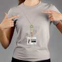 2 x Flower Teacher Lanyards ID Badge and Key Chain, Cute Silicone Beads Lanyard for Women Nurse Work Student (Lovelia)