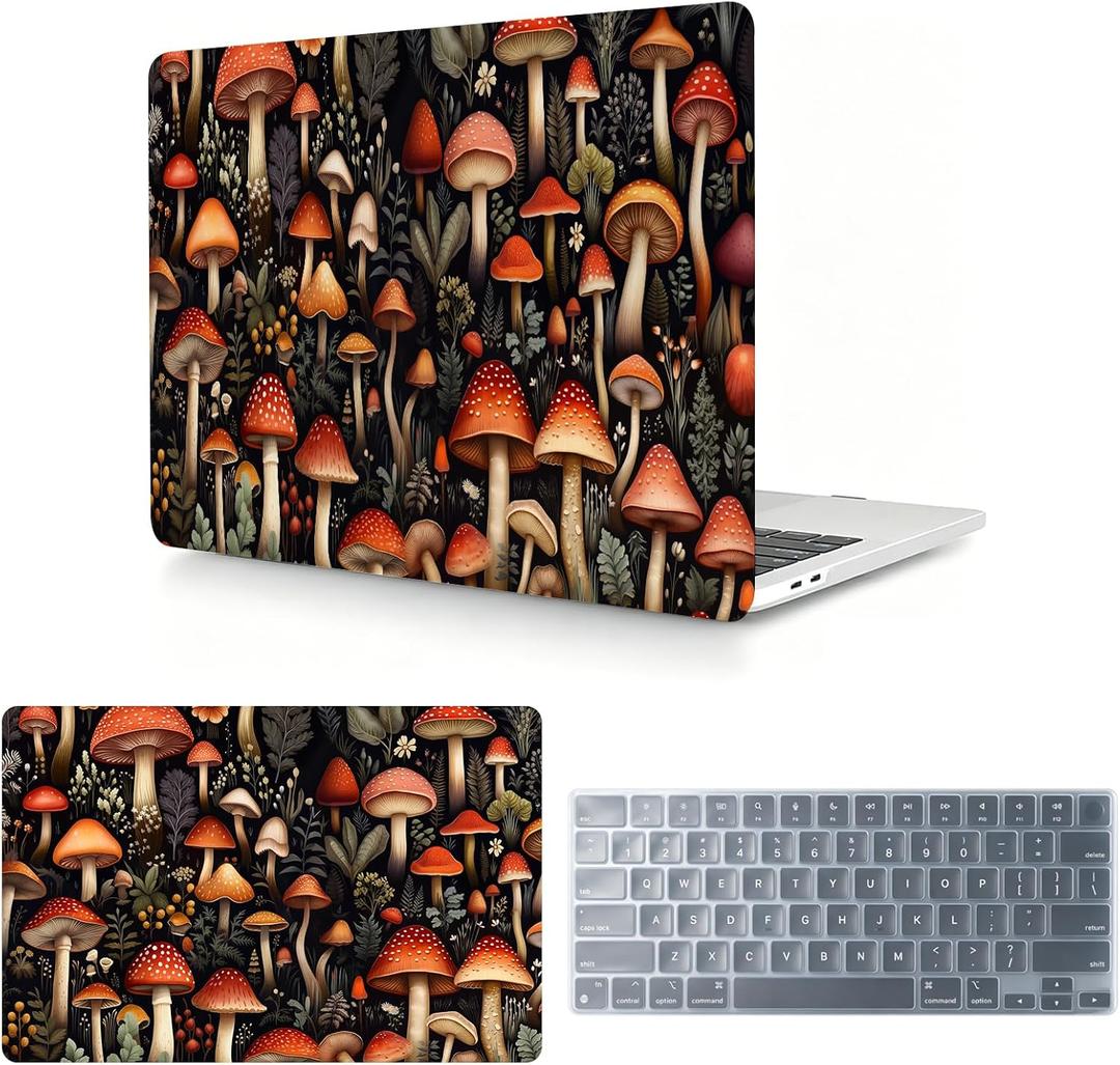 Compatible with MacBook Neo Case 13 inch 2026 Model A3404 with A18 Pro Chip Case,Sturdy Protective Laptop Hard Shell &Keyboard Cover,Laptop Hard Shell (Mushroom)
