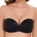 SEA BBOT Push Up Strapless Bra for Women Anti-Slip Padded Multiway Bra 32C