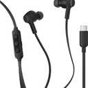 Belkin SoundForm Active Noise Cancelling Earbuds Wired with USB C Connector, IPX5-Rated, in-Ear Earphones w/Microphone for iPhone 17/16/15, iPad mini, Galaxy S25, Google Pixel 10, & More - Black