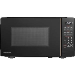 TOSHIBA Small Microwave Oven with 11 Power Levels, ChefDefrost, Sound On/Off & Eco Mode, Cu Ft, 700W, Black, MM-EM07PA(BK), 0.7 Cu.Ft