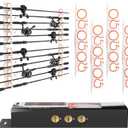 KastKing SafeGuard Fishing Rod Holder for Garage, Wall or Ceiling Mounted Fishing Rod Rack Storage Organizer, Fishing Pole Holder Holds 12 Rods or Combos in Less Than 36 Inches