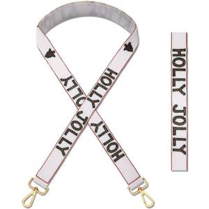 Christmas Crossbody Strap Replacement Snowflake Holly Jolly Beaded Purse Strap Xmas Holiday Party Accessory Gifts