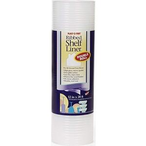 Warp'S Plast O Mat Shelf Liner Ribbed 12" W X 20ft. L Non Adhesive Clear (1)