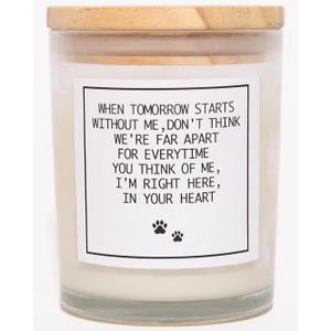 I'm Right Here in Your Heart Candle - Dog Memorial Gift for Loss of Pet, Rainbow Bridge Memorial, Pet-Friendly Lavender Scented Candle, Natural Soy Wax & Essential Oils