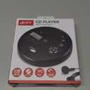 GPX PC332B Portable CD Player with Anti-Skip Protection, FM Radio and Stereo Earbuds - Black