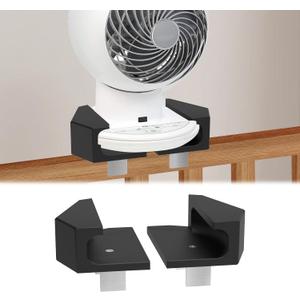 Bunk Bed Holder For Woozoo Desk Fan(8.27" Diameter Models), Bunk Buddy For Woozoo Air Circulator, Clip-On Holder For Desk Fan, Dorm/Bedroom/Office/College Room Fan Accessory(Black)