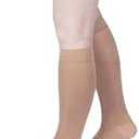 Allegro Womens 15-20 mmHg Compression Stockings, 255 Soft Heather Opaque Microfiber, Knee High Supports