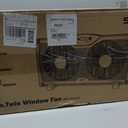Shinic Twin Window Fan with 9-Inch Blades Reversible Airflow, 3 Speeds, Thermostat Control, Fits 23.8"-37" Windows, Window Exchaust Fans for Home Bedroom, ETL Certified, 23.8"W x 4.0"D x 12.2"H