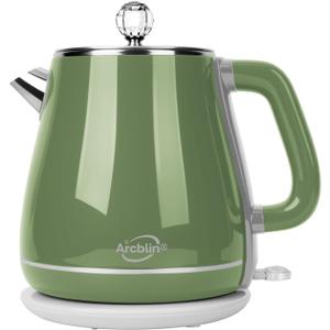 Retro Electric Kettle 1.8L, All Stainless Steel Hot Water Electric Kettle for Boiling Water, BPA Free Tea Kettle, 1350W Fast Boil, Auto Shut Off & Boil-Dry Protection