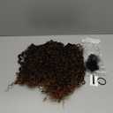 Clip in Hair Extensions, FLUFYMOOZ 4PC 100 Pure Protein Silk Hair Extensions Long Soft Natural Hairpiece 20 Inch Curly Hair Extension for Women (Dark Almond brown with copper)