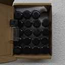 JIUWU 20pcs 3ml Glass Bottles with Cap Transparent Clear Empty Plastic Bottles Jars