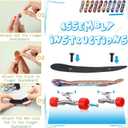Civaner 10 Pack DIY Kids Finger Skateboard Set with Box and Replacement Accessories, Mini Collectible Fingerboard, Finger Toy Kit, School Gifts for Kids Children Finger Skater, 9.5 x 2.5 x 1.5 cm / 3.74 x 0.98 x 0.59 inch