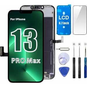 Select US for iPhone 13 Pro Max Screen Replacement 6.7 inch,LCD Display Touch Screen Digitizer Assembly with Repair Tools Set, Compatible with Model A2643, A2484, A2641, A2644, A2645