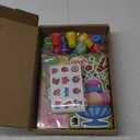 BenLouis 84Pcs Candyland Party Favors Ice Cream Donut Coloring Book Crayon Stickers Set Bulk for Kids Cupcake Lollipop Sweet Treats Birthday Gift Bag Desserts Pinata Filler Classroom Reward Crafts