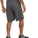 Champion Men's Shorts, Fleece, Midweight Shorts, Athletic Shorts With Pockets (Gray, S)