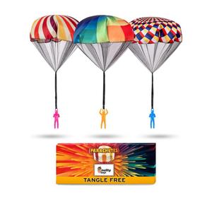 nutty toys Parachute Toys for Kids - Tangle Free Outdoor Flying Parachute Men, Top Indoor & Outside, 3 4 5 6 7 8 9 10 11 12 Year Old, Best Valentines Day Idea 2026, Unique Boy & Girl Easter Gifts