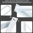 Wall Mount handrails for Outdoor Steps, Garage Railing with White Powder Coat Finished, Suitable for Garage, Porch and Garden 18.9" Length, 1.3"Pipe, White