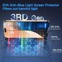Uyiton Compatible with iPhone 16 Pro Screen Protector (Anti-Blue Light) - [Easy to Install] Shatterproof Full Coverage [Case Friendly] 9H Tempered Glass Screen Protector for iPhone 16 Pro, 2 Pack