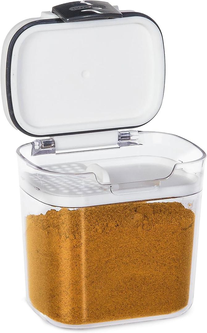 ProKeeper Mini 1.5-Cup Spice & Herb Storage Container  Airtight, Clear Plastic for Baking Soda, Powder, and Snacks