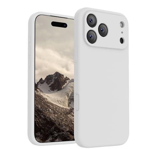 Magnetic for iPhone 17 Pro Case, Compatible with MagSafe, [Integrated Silicone Camera Control Button] [Camera Protection] Anti-Scratch Microfiber Lining Phone Case, 6.3", White