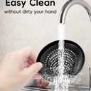 TRAPMATE Sink Drain Strainer, Reversible Chain Mesh Kitchen Sink Drain Strainer, Easy Clean 304 Stainless Steel Sink Strainer for Food Catcher Garbage Disposal, Black