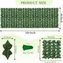 ODTORY Artificial Ivy Privacy Fence Wall Screen,40X120 in UV-Anti Faux Greenery Backdrop Ivy Vine Leaf Hedges Fence Panels for Patio, Balcony, Garden, Backyard Indoor Outdoor Green Wall Decor