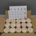 SHOWIN 8 OZ Thick Candle Jars for Making Candles 15 Pcs, Empty Amber Jars with Wood Lids for Candle Making, Sample Container, Frosted Brown
