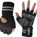 Workout Gloves for Men and Women,Gym Gloves for Weight Lifting with Wrist Support,Exercise,Rock Climbing, Biking,Training,Fitness,Pull up,Fingerless, Breathable and Snug fit