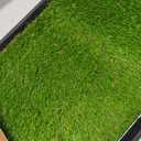 Ottomanson Artificial Grass Puppy Potty Training Pad with Tray, 15" x 30" Reusable Pee Pad for Small Pets and Dogs
