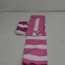 BOGI Microfiber Beach & Travel Sports Towel with Hand Towel-Quick Dry Lightweight Ultra Absorbent -Bath Beach Swim Camping Yoga Towel- Pouch+Carabiner (L:Hpink Stripe)