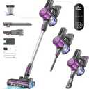 Gevi Cordless Vacuum Cleaner for Home, Stick Vacuum with Powerful Suction Design, LED Display, Long Runtime Detachable Battery, Deep Clean for Hard Floor Carpet [2024 Upgraded]