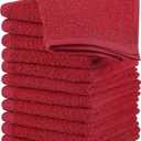 Utopia Towels Cotton Washcloths Set - 100% Ring Spun Cotton, Premium Quality Flannel Face Cloths, Highly Absorbent and Soft Feel Fingertip Towels (24 Pack)