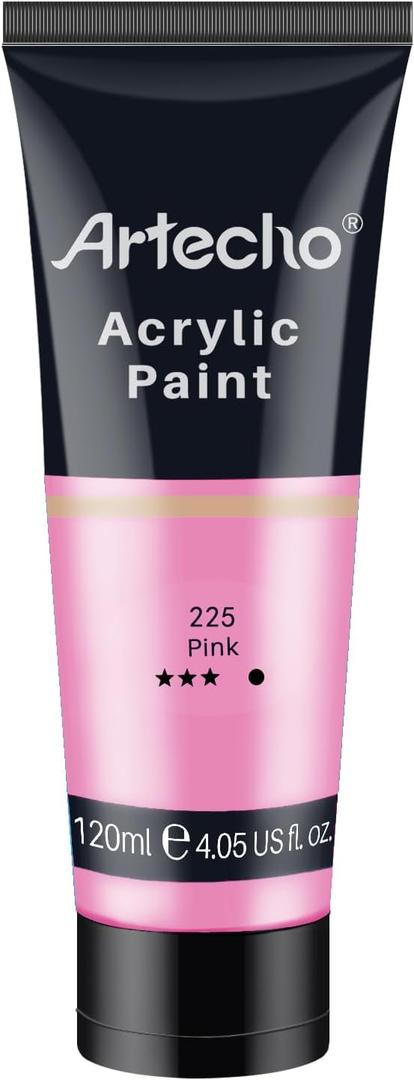 Artecho Glow in the Dark Paint, Neon Neutral Paint (120ml / 4.05oz) Tubes, Art Craft Paints for Canvas, Rock, Stone, Wood, Fabric, Art Supplies